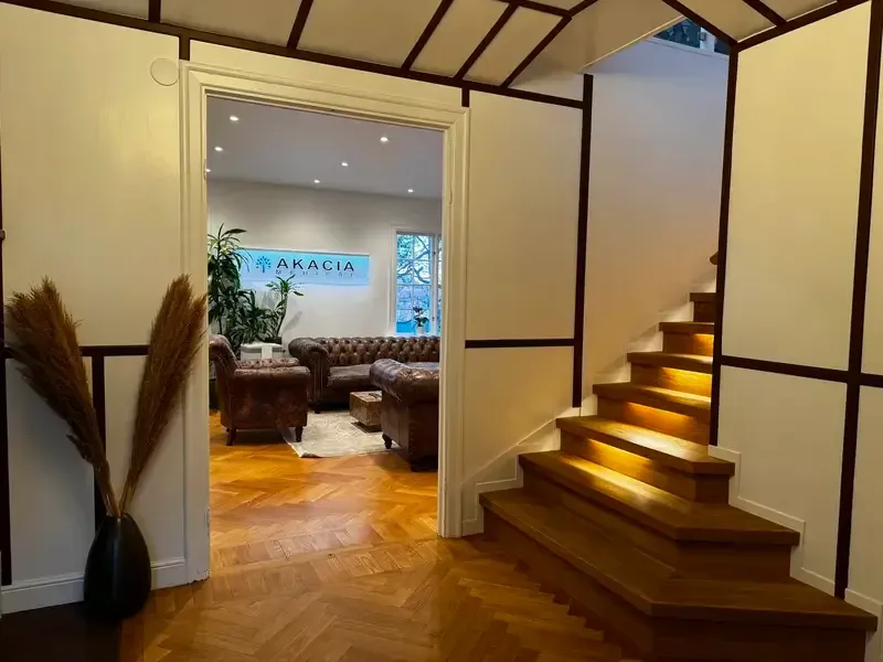 Akacia Medical reception och väntrum i Bromma