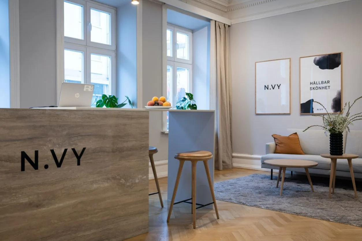 Receptionen hos Clinic N.VY på Södergatan i Malmö