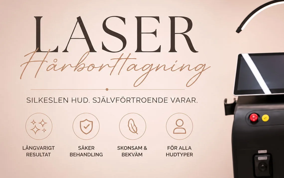 Diodlaser för hårborttagning hos DH Beauty Lounge på Kronborgsvägen i Malmö