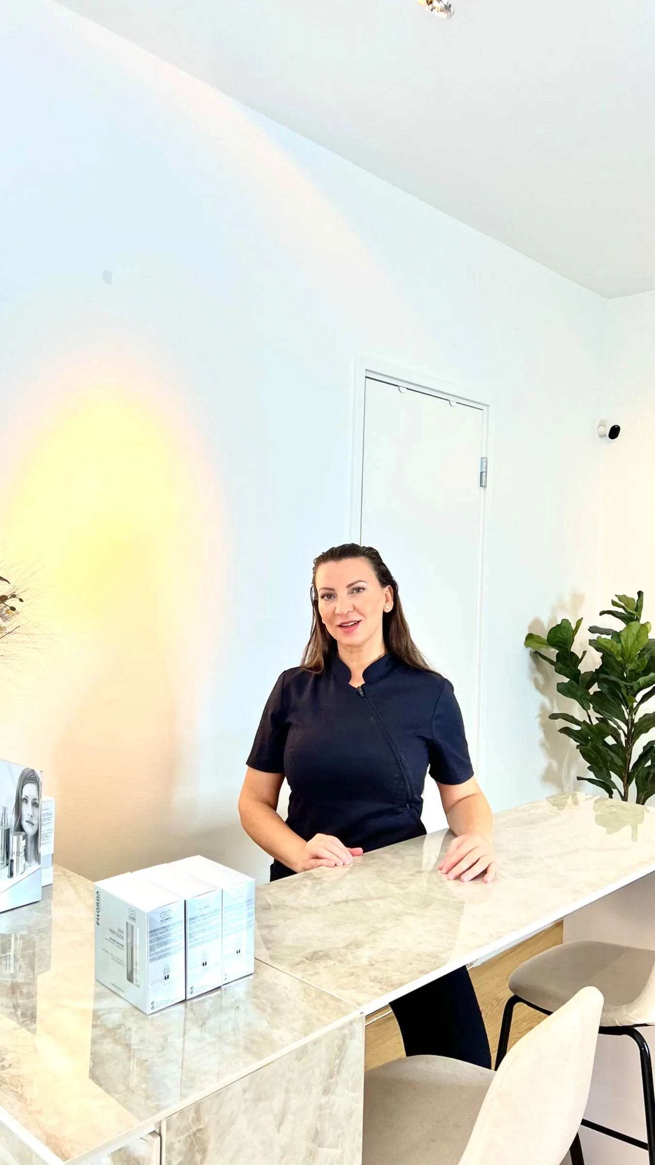 Receptionen hos Editorial Clinique på Grev Turegatan i Stockholm