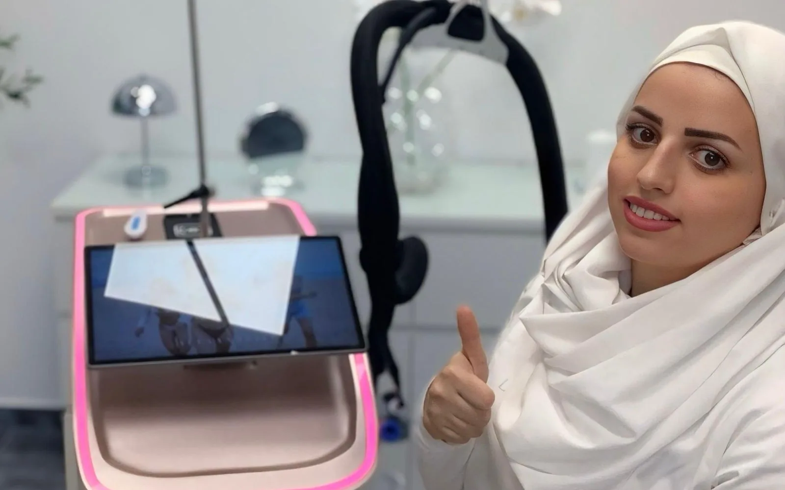 Behandlingsrum med laser hos Laserluxe Center i Malmö