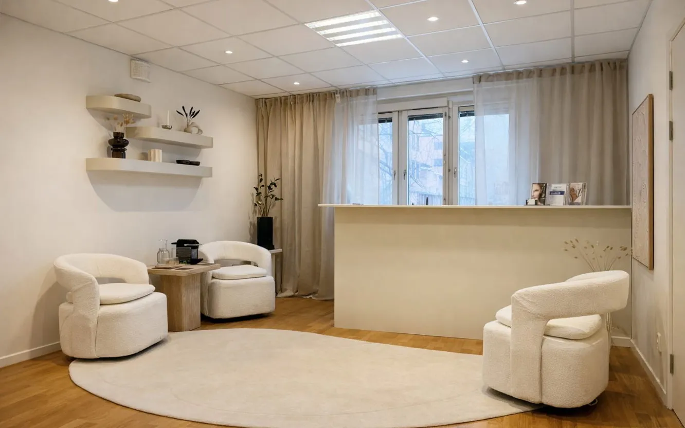 Behandlingsrum hos Life Long Clinic på Vasagatan i Göteborg