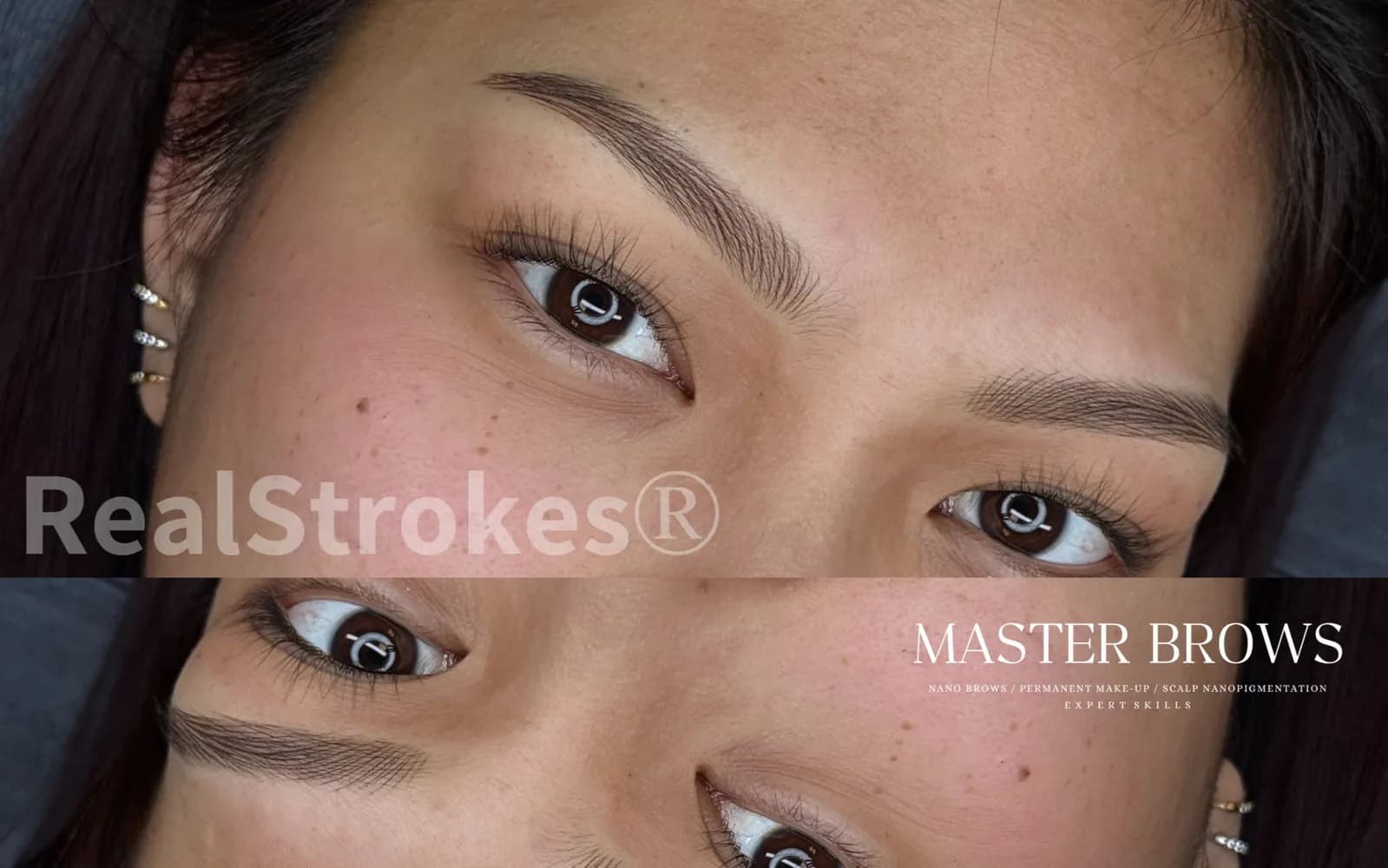 Tatuerade ögonbryn med hårstråsteknik hos Master Brows i Göteborg