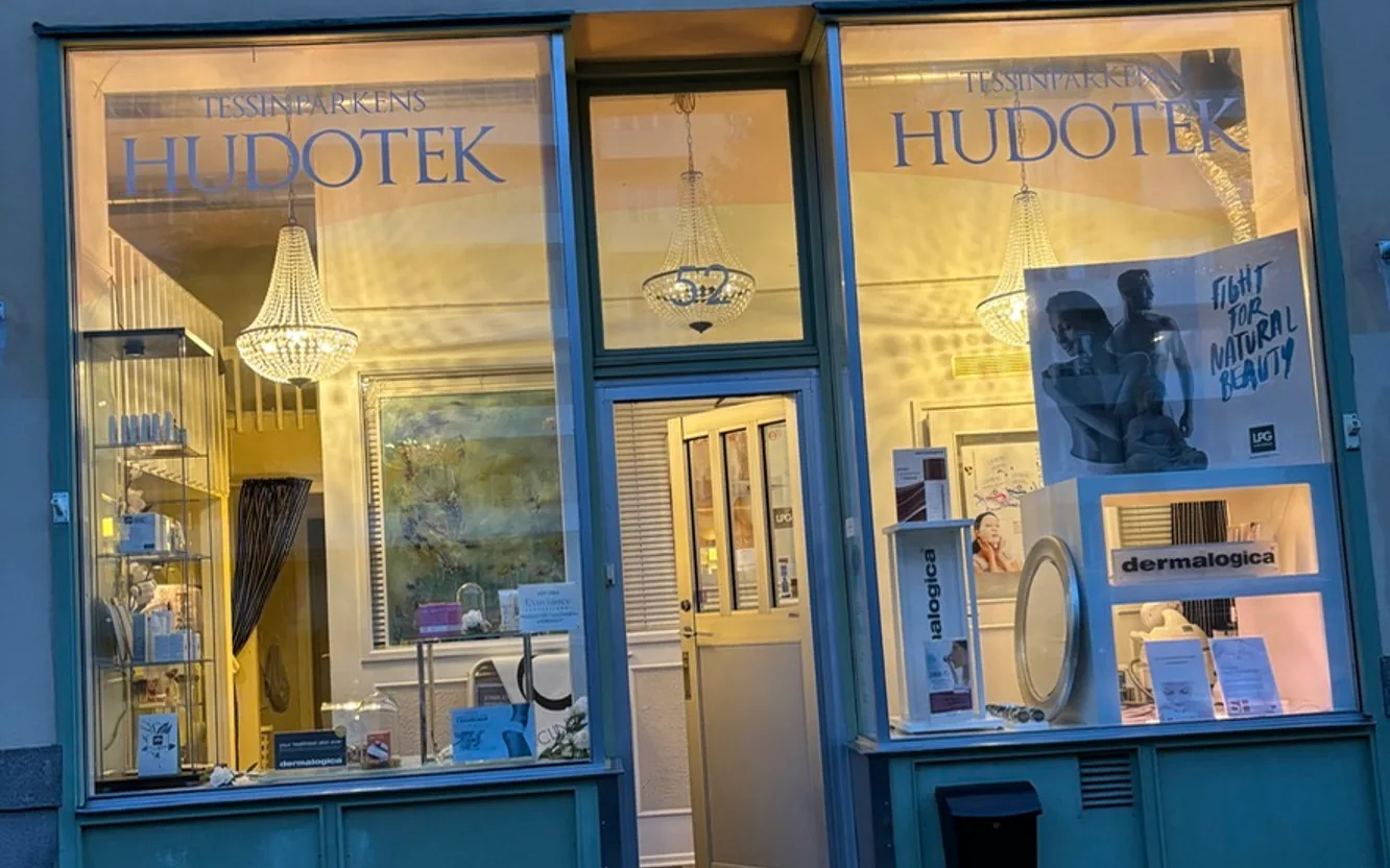 Tessinparkens Hudotek, hudterapeutsalong på Strindbergsgatan vid Tessinparken i Stockholm