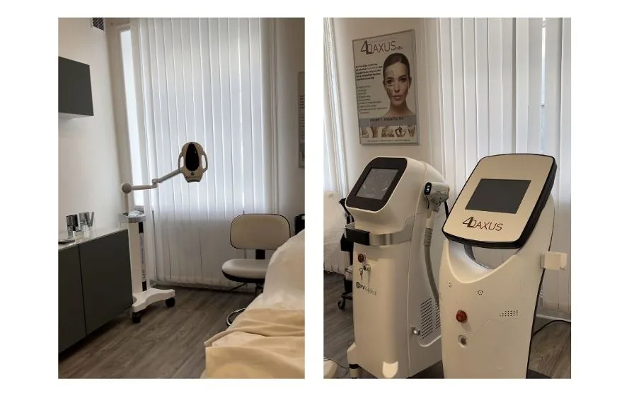 Behandlingsrum med HIFU-apparat och diodlaser hos Triangeln Skönhet & Behandling i Malmö