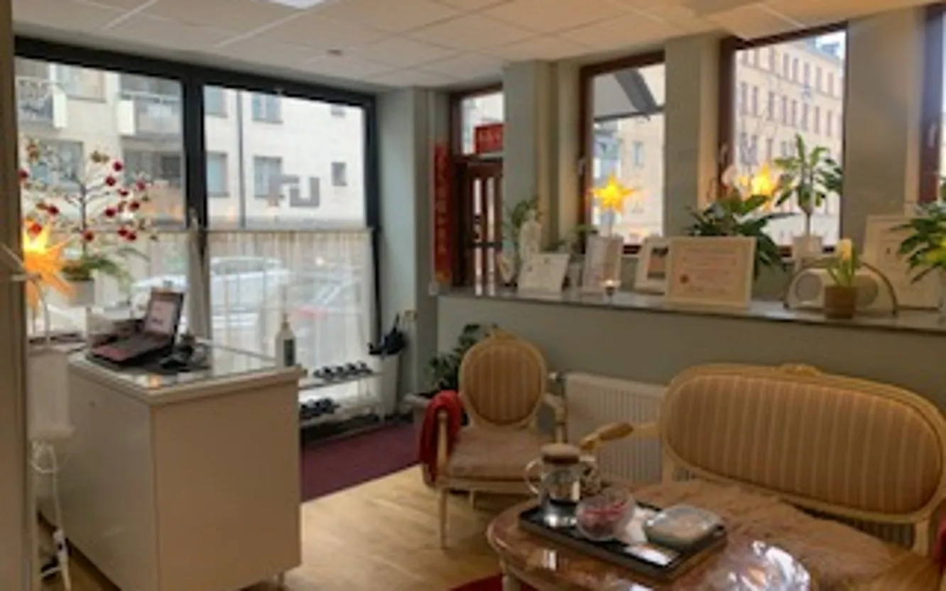 Interiör från Unikvård på Tulegatan i Stockholm, klinik för estetiska behandlingar och koreansk hudvård